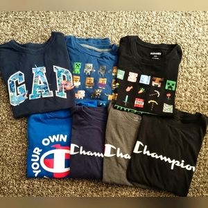 Boys size 5 Champion,Minecraft,Gap t-shirts